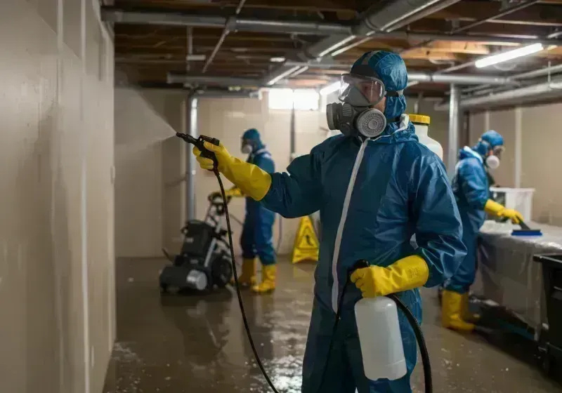 Basement Sanitization and Antimicrobial Treatment process in Batavia, IL