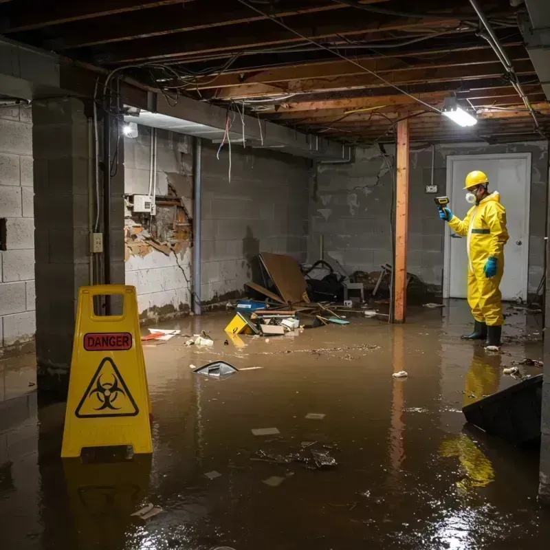 Flooded Basement Electrical Hazard in Batavia, IL Property